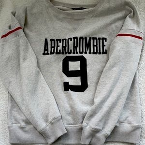 Grey Abercrombie and Fitch crew neck, Size Medium.